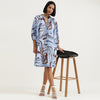 Regular Fit Mandarin Collar Printed Dress