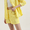 Schiffli Embroidered Straight Fit Shorts