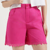 Women Regular Fit Solid High Rise Shorts