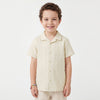 Boys Regular Fit Resort Collar Striped Shirt