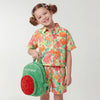 Girls Boxy Fit Spread Collar Floral Shirt