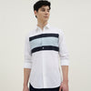 Slim Fit Spread Collar Solid Shirt