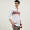 Slim Fit Spread Collar Solid Shirt