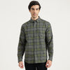 Regular Fit Button Down Collar Checked Shirt