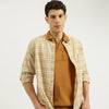 Men Regular Fit Button Down Checkered Oxford Windowpane Shirt