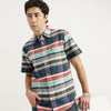 Relaxed Fit Spread Collar Check Shirt