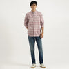 Men Regular Fit Button Down Checkered Oxford Shirt