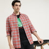 Regular Fit Spread Checkered Casual Shirt