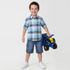 Regular Fit Spread Collar Checkered Shirt