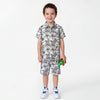 Boys Regular Fit Spread Collar Tropical Printed Shirt