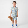 Boys Regular Fit Resort Collar Tropical Printed Shirt