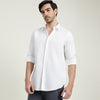 Regular Fit Spread Collar Textured Shirt