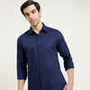 Regular Fit Spread Textured Formal Shirt