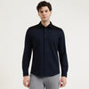 Slim Fit Spread Collar Solid Shirt