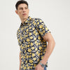 Relaxed Fit Spread Collar Tropical Printed Shirt