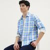 Relaxed Fit Spread Collar Checked Shirt