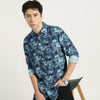Regular Fit Semi-Cutaway Collar Floral Shirt