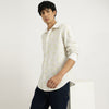 Men Regular Fit Spread Collar Printed Twill Melon Shirt