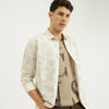 Men Regular Fit Spread Collar Floral Print Linen Pastel Shirt