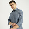 Men Regular Fit Button Down Collar Solid Shirt