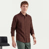 Regular Fit Spread Collar Solid Shirt