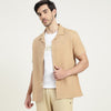 Relaxed Fit Resort Collar Solid Shirt