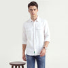 Relaxed Fit Spread Collar Solid Shirt