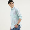 Regular Fit Spread Collar Stripe Shirt
