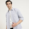 Regular Fit Spread Striped Casual Shirt