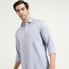 Regular Fit Cut Away Textured Formal Shirt