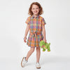 Girls Regular Fit Spread Collar Checked Top