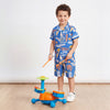 Boys Regular Fit Resort Collar Printed Shirt