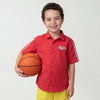 Boys Relaxed Fit Spread Solid Casual Shirt
