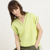 Regular Fit V-Neck Solid Top