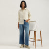 Regular Fit Spread Collar Self Design Shirt