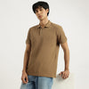 Men Regular Fit Collared Solid Polo T-Shirt