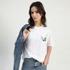 Women Round Neck Graphic Print T-Shirt