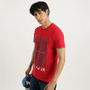 Men Regular Fit Round Neck Graphic Print T-Shirt