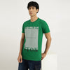Men Regular Fit Round Neck Graphic Print T-Shirt