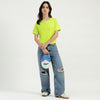 Women Round Neck Solid T-Shirt