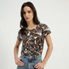 Women Round Neck Printed T-Shirt