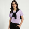 Women Round Neck Solid T-Shirt