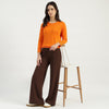 Women High Rise Wide-Leg Trousers
