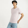 Men Regular Fit Johnny Collar Solid Polo T-Shirt