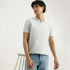 Men Regular Fit Johnny Collar Solid Polo T-Shirt
