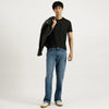 Men Washed Bootcut Fit Jeans