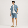 Men Relaxed Fit Resort Collar Textured Chese Cloth Coordinate Shirt