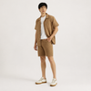 Men Relaxed Fit Resort Collar Textured Chese Cloth Coordinate Shirt