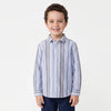 Boys Regular Fit Spread Collar Stripes Shirt