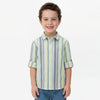Boys Regular Fit Spread Collar Striped Shirt